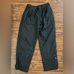 FootJoy DryJoys Black Wind/Golf Pants w/ Full Side Zip Men’s Size Large